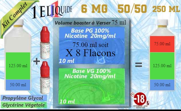 Base Nicotine 6mg pour la préparation de votre liquide de